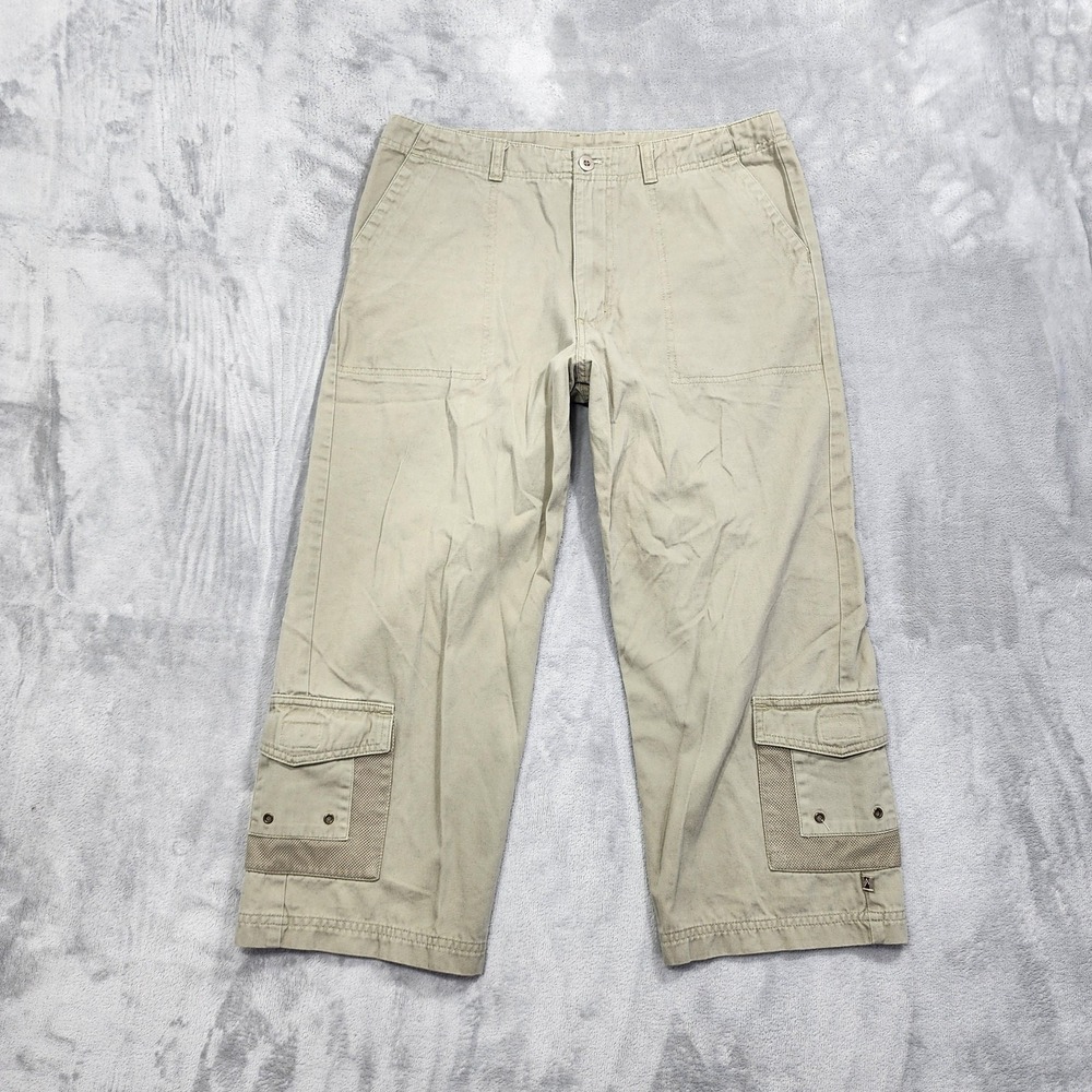 Alpine Design Pants Womens‎ 10 Beige Cargo Crop Capri Casual Outdoors Goprcore